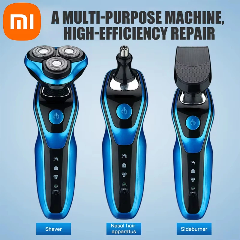 Rotary Shaver Electric Razor Electric Shaver Electrical Rotary Shaver Cordless Shaver Hair Trimmer Hair Clipper Electric Hair Clipper Xiaomi Electric Shaver 3-in-1 Rotary Razor Beard Trimmer Rechargeable Hair Cutting Shaving Machine Clipper For Men Waterproof