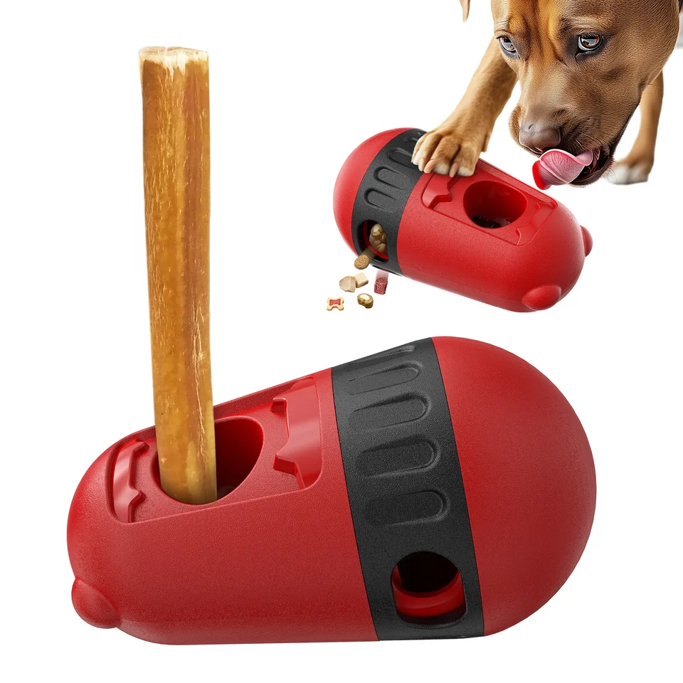 Bully Stick Holder Dog Toy Food Dispensing Ball