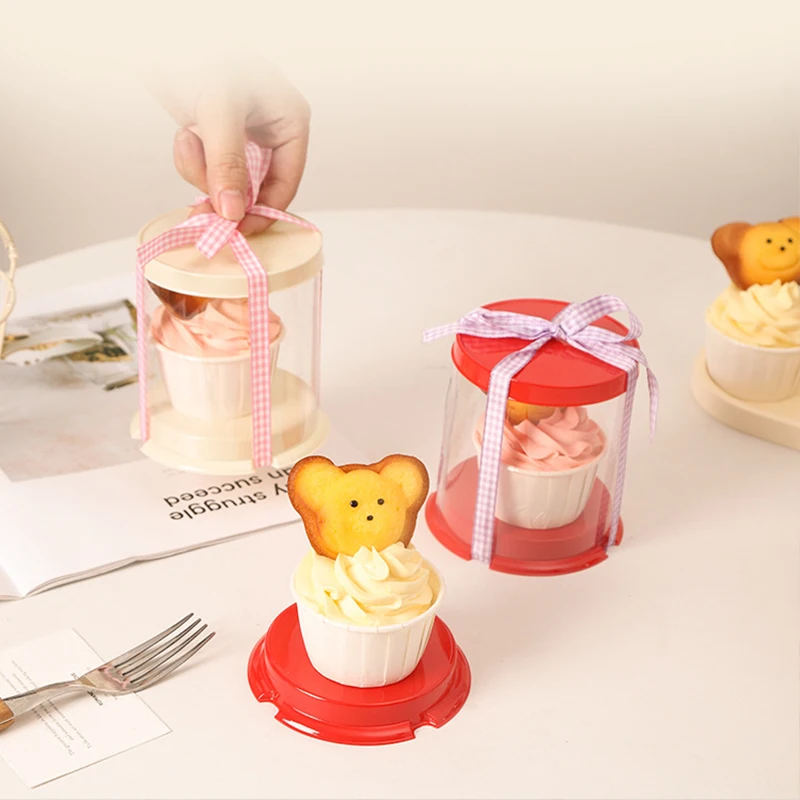10pcs Transparent Plastic Cupcake Packaging Boxes, Dessert Gift Boxes for Cake, Party, ... - SKU TPCB1755 - UGI Packaging
