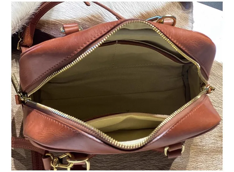 Simple casual and high-quality natural real leather ladies' small handbag outdoor daily work real cowhide shoulder diagonal bag