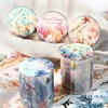 1Roll Tape Ancient Forest Ocean Adventure Ocean Wind Conch Handbook PET Creative Landscaping Adhesives Scrapbook 45mm*2m 4