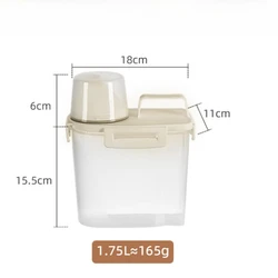 Pet Food Storage Box - Airtight & Leak - Proof Container with Lid (1.75L)
