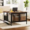 Flip Top Coffee Table, Square Coffee Metal Wood, Farmhouse Lift Up Coffees Table, Café Tables 3