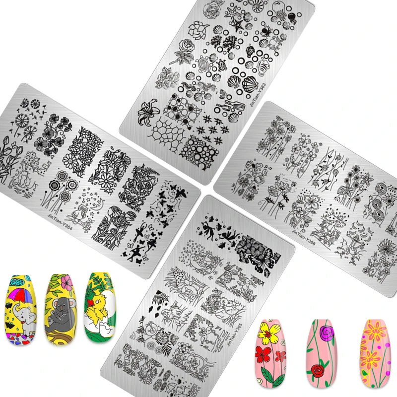 Nail Art Printing Template, Diy Printing, Steel Plate Nail Transfer