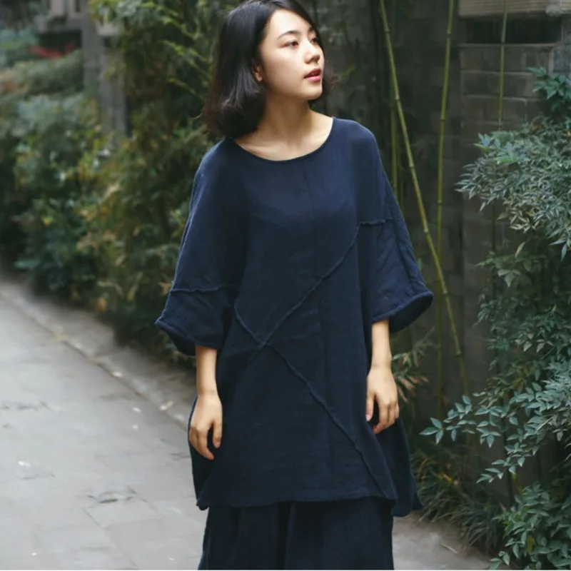 

2023 Summer original design vintage linen vintage shirt 17307-2