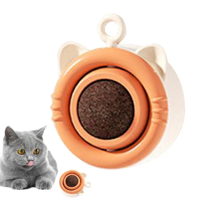 

Rotatable Catnip Toy 360 Rotation Cat Cartoon Catnip Balls Lickable Cats Interactive Toys For Living Room Bedroom Pet Shelter