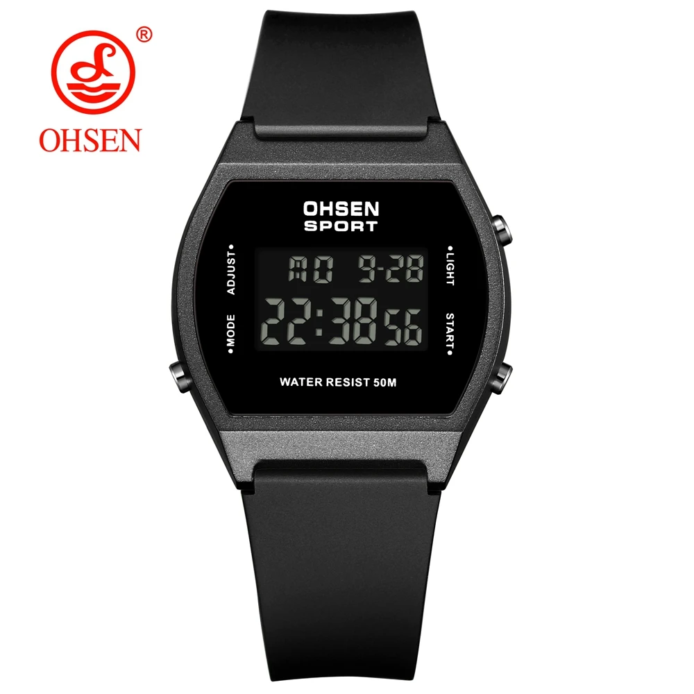 Sleek Pink Waterproof Digital Women's Sport Watch