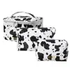 PU Cow Women Portable Cosmetic Bag Multifunction Waterproof Toiletries Organize Storage Handbag Female Travel Makeup Bags 3