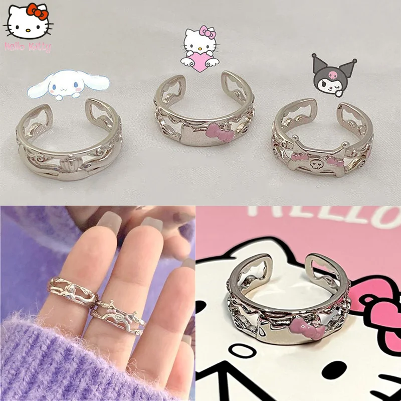 Kuromi And My Melody Matching Rings