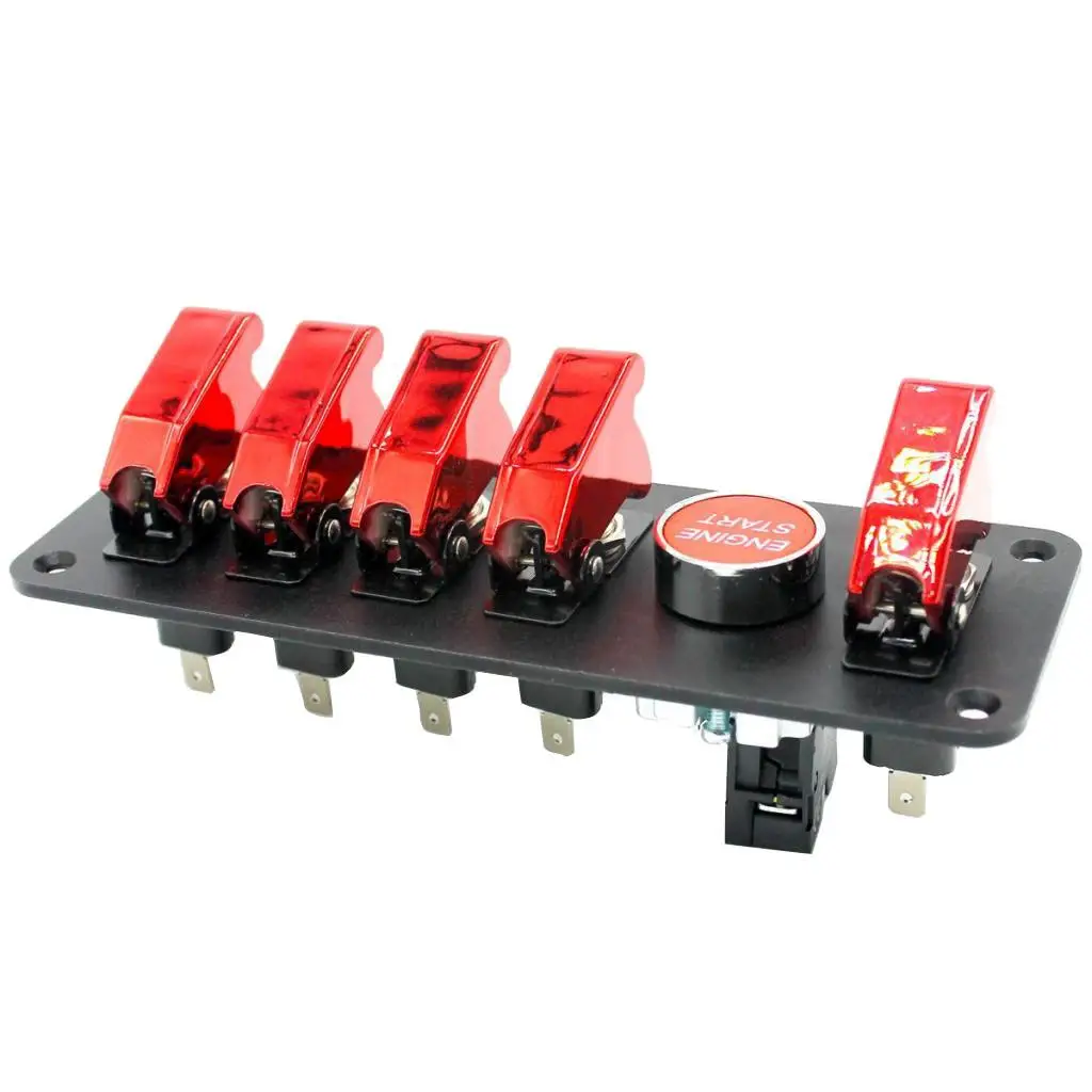 

12V Ignition Switch Engine Start Push Button Toggle Panel .