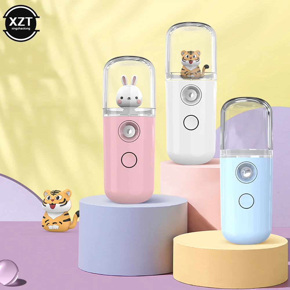 Car Air Humidifier 30ml Mini Nano Facial Sprayer USB Nebulizer Purifier Aromatherapy Essential Oil Diffuser Water Replenishments air humidifier air purifier