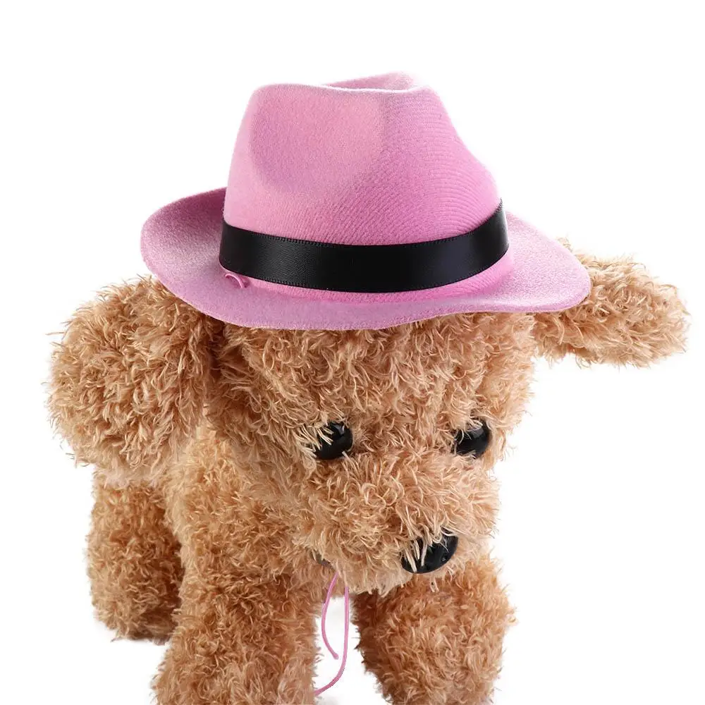 Cosplay Accessories Dress Up Photo Props Headdress Costume Performance Headgear Dog Costume Dog Cowboy Hat Pet Hat Pet Cap