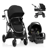 Pivot Suite Travel System with LiteMax Infant Car Seat with Anti-Rebound Bar Dunloe Black 1