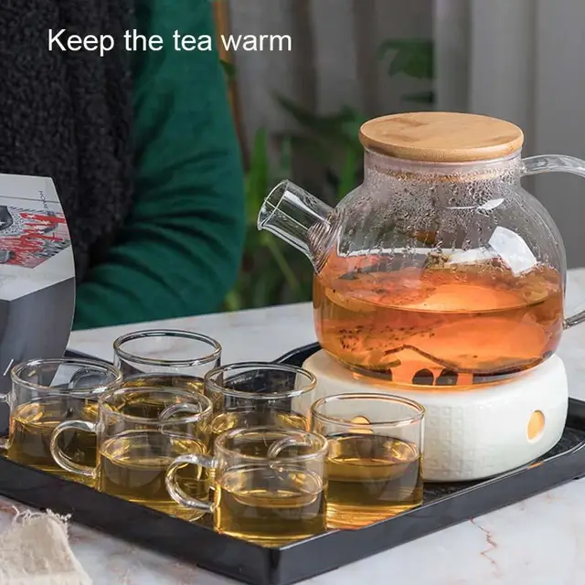 Borrey Kerámia Tea Kávé Melegebb Hordozható Fűtési Alap Teáskanna Tartó Gyertyatartó Teás Kiegészítők - Image 6