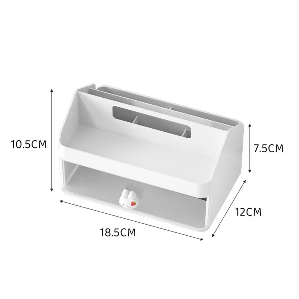 Student Stationery Pen Holder Transparent Drawers Cute Multifunction Solid Color Desktop Organizer Stationery Storage Box storage box