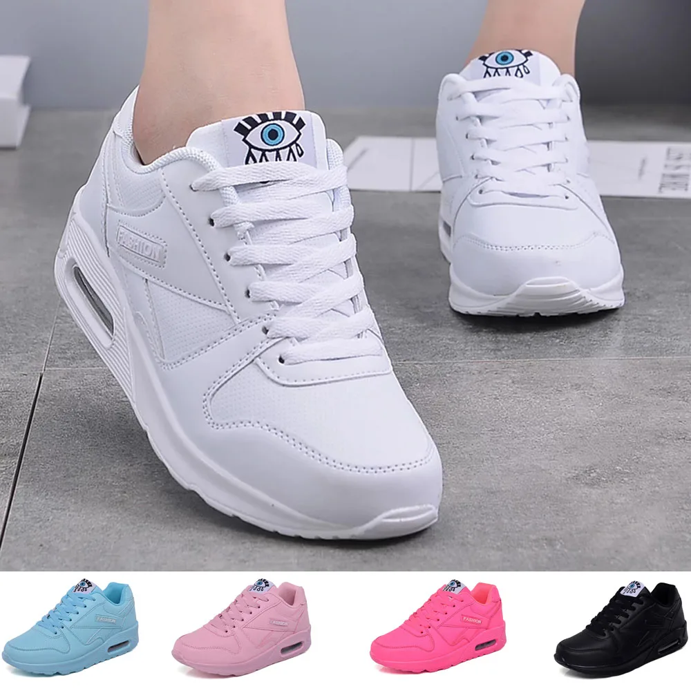 

Fashion Women Shoes Leather Platform Shoes New Style Women Sneakers Ladies BreathableTrainers Light Weight Large Size Sneaker