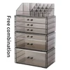 Multi-layer Drawer Acrylic Transparent Makeup Storage Organizer Large Cosmetic Display Case Stackable Drawers Dresser 2