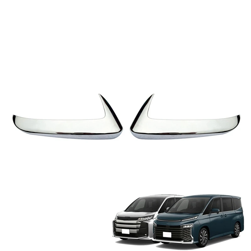 1Pair ABS Chrome Side Rearview Mirror Strip Cover Trims Sticker For Toyota Noah Voxy 90 Series