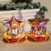 Christmas Carousel Music Box - Rotating Light-Up Musical Holiday Gift with Festive Melodies