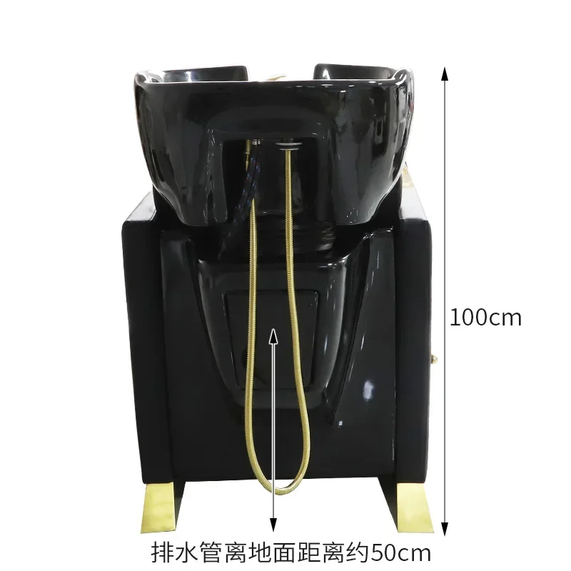 Hochey Newest Fashion Salon Shampoo Unit with Adjustable Seat hair washing chair for Spa Beauty Salon 6