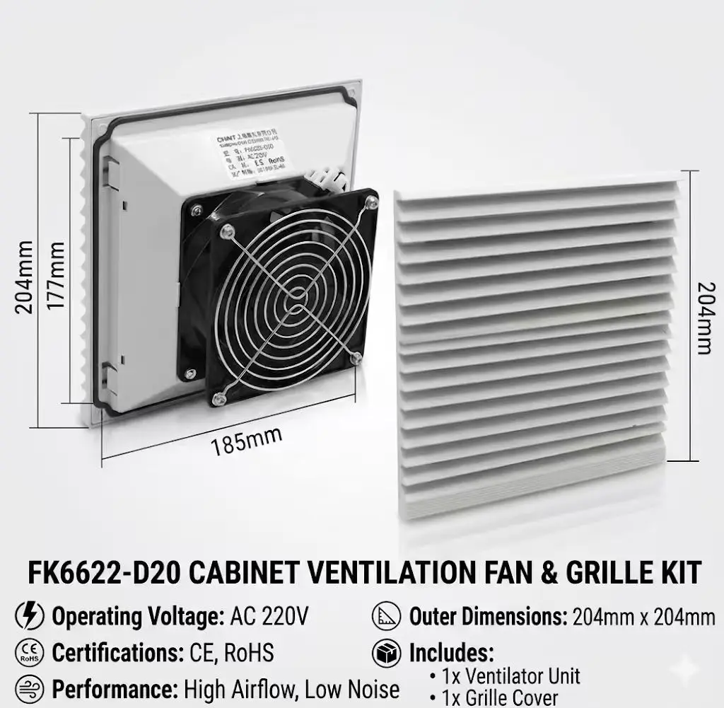 115V 230V 팬, 캐비닛 환기 배기 흡입 냉각 시스템 유닛(셔터 필터 포함) AC 115/230V