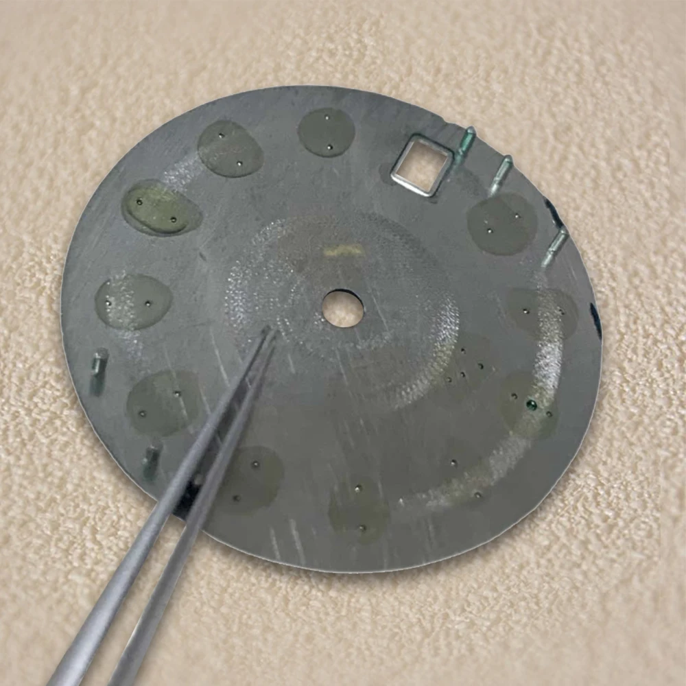 28.5mm GS 로고 NH35 다이얼, 선 패턴 GS 다이얼, NH35/364R/7S 무브먼트에 적합, 고품질 NH35 시계 액세서리