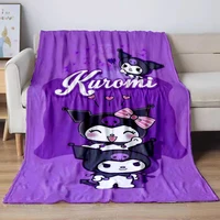 Japanese Sanrio Kuromi Blankets Soft Plush Blanket,Flannel Blankets Throw Break Blanket for Living Room Bedroom Bed Sofa Picnic 1