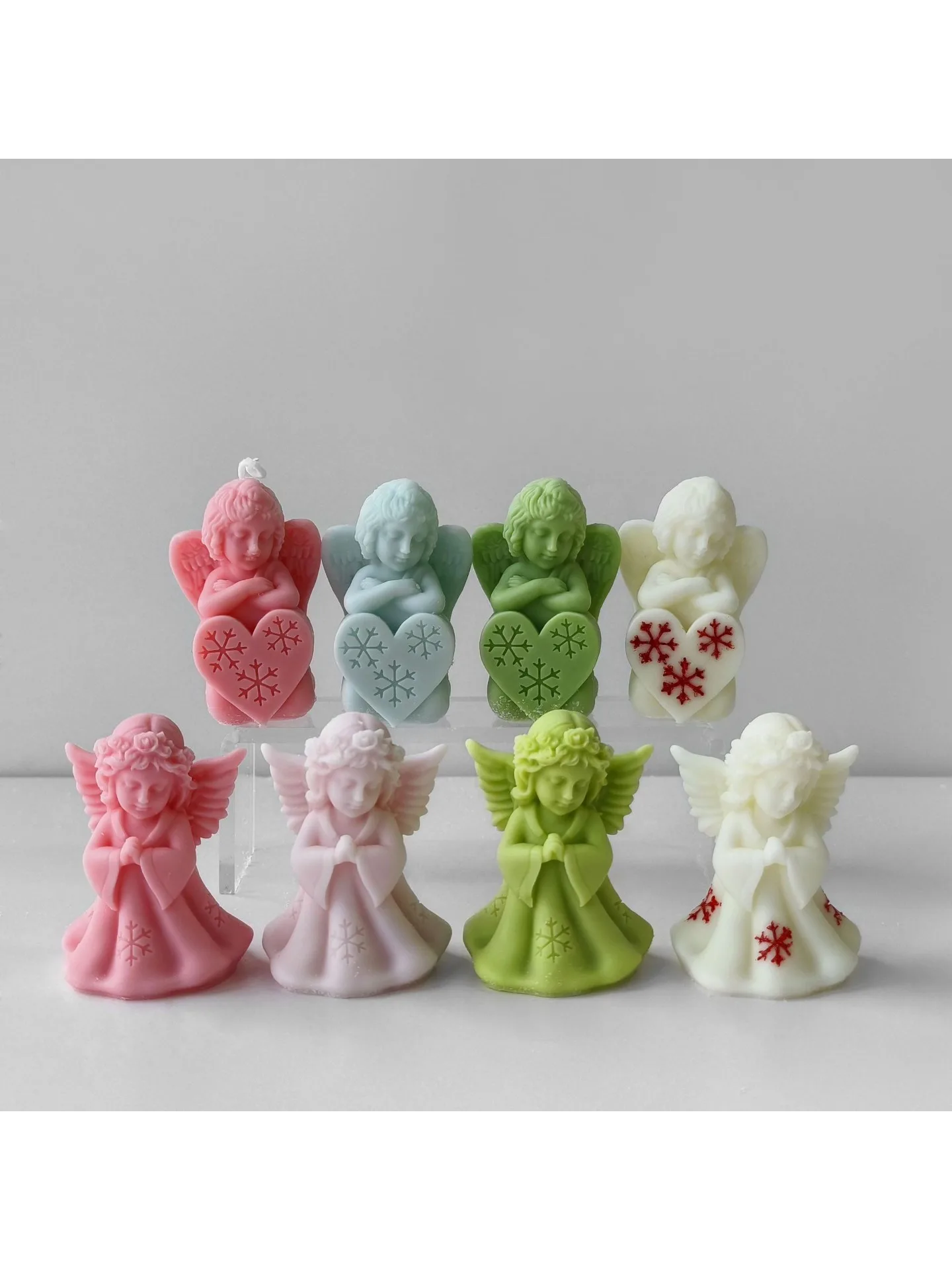 5 Stampi Per Candele A Forma Di Angelo In Silicone - Stampi Per Candele Fai Da Te, Gesso, Decorazioni, Facile Sformo