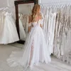 2025 Graceful A Line Women's Wedding Dresses Sexy Off The Shoulder Customized Bride Gowns Lace Appliques Backless Robe De Mariée 3