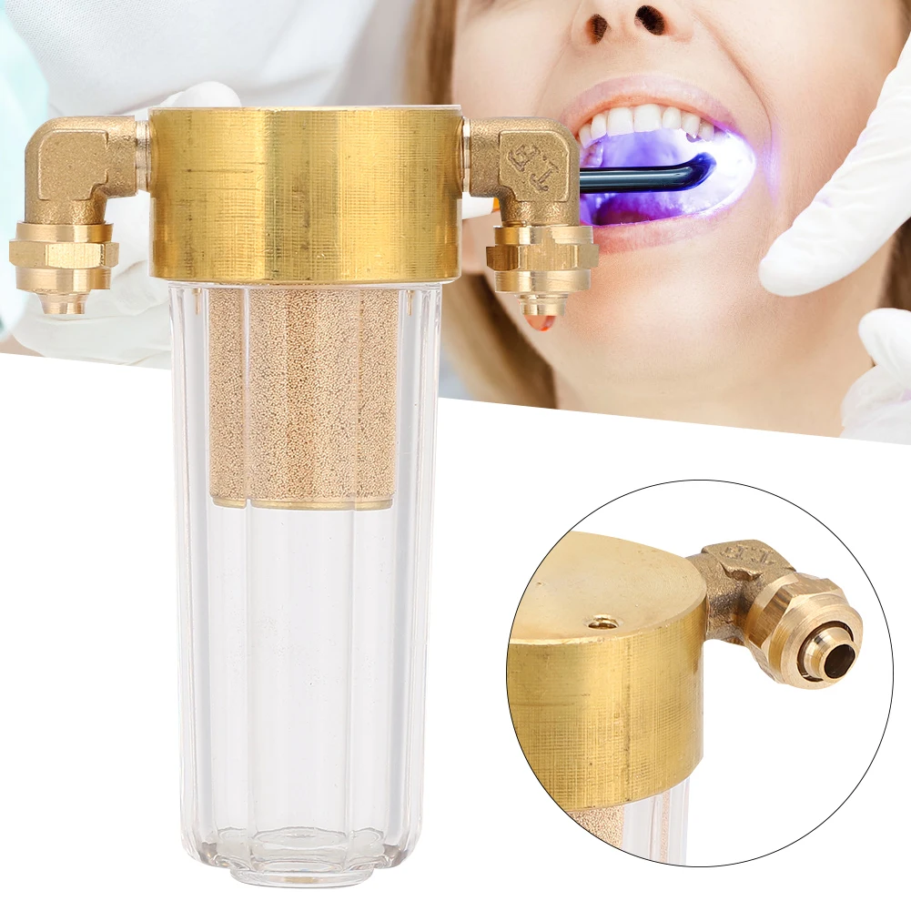 Dental Water Filter Extending Copper Water Filter Treatment Device With 2Pcs Connectors Dental Chair Accessory For 5*8MM Pipe 2pcs pipe dredging tool with electric drill connector set 16mm 10mm for ordinary electric drill pipe dredger power tools