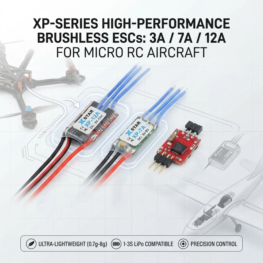 Contrôleur ESC 12A 7A 3A pour RC Hélicoptère Avion Drone BEC