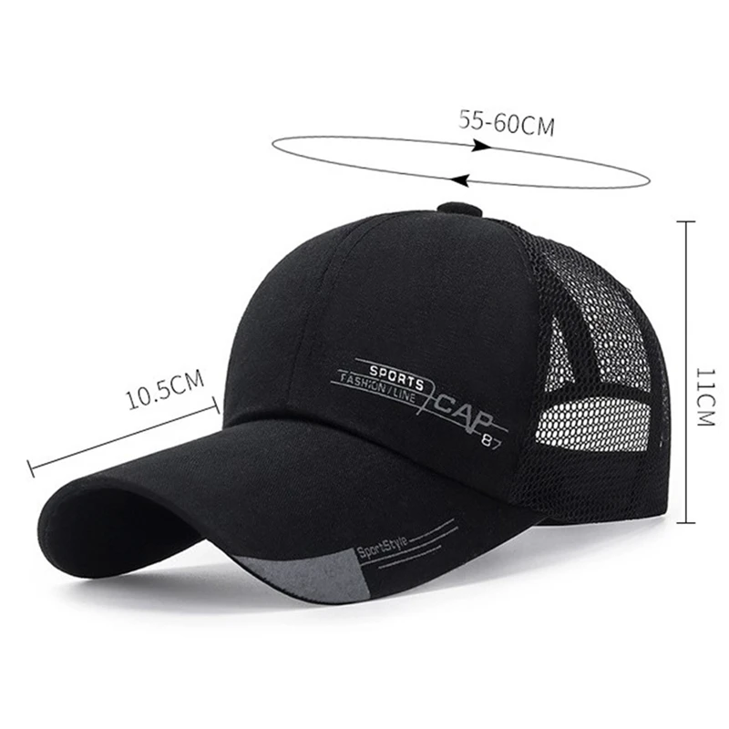 Adjustable Belts Snapback Hat Unisex Sports Tennis Caps Outdoor Hiking Climbing Baseball Cap Breathable Mesh Summer Golf Hats baseball caps sports sun hats golf caps