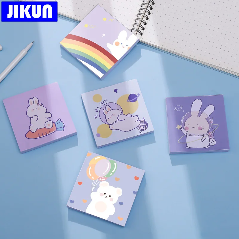 Jiguan-�Ϳ��� �䳢 �� ��ƼĿ �޸���, 100 ��, �л� �޸� �е�, �繫�� ����, 80x80mm