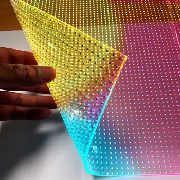 Pantalla de película transparente LED, cortina ultrafina, película de vidrio flexible, pantalla publicitaria para interiores, LED transparente 1