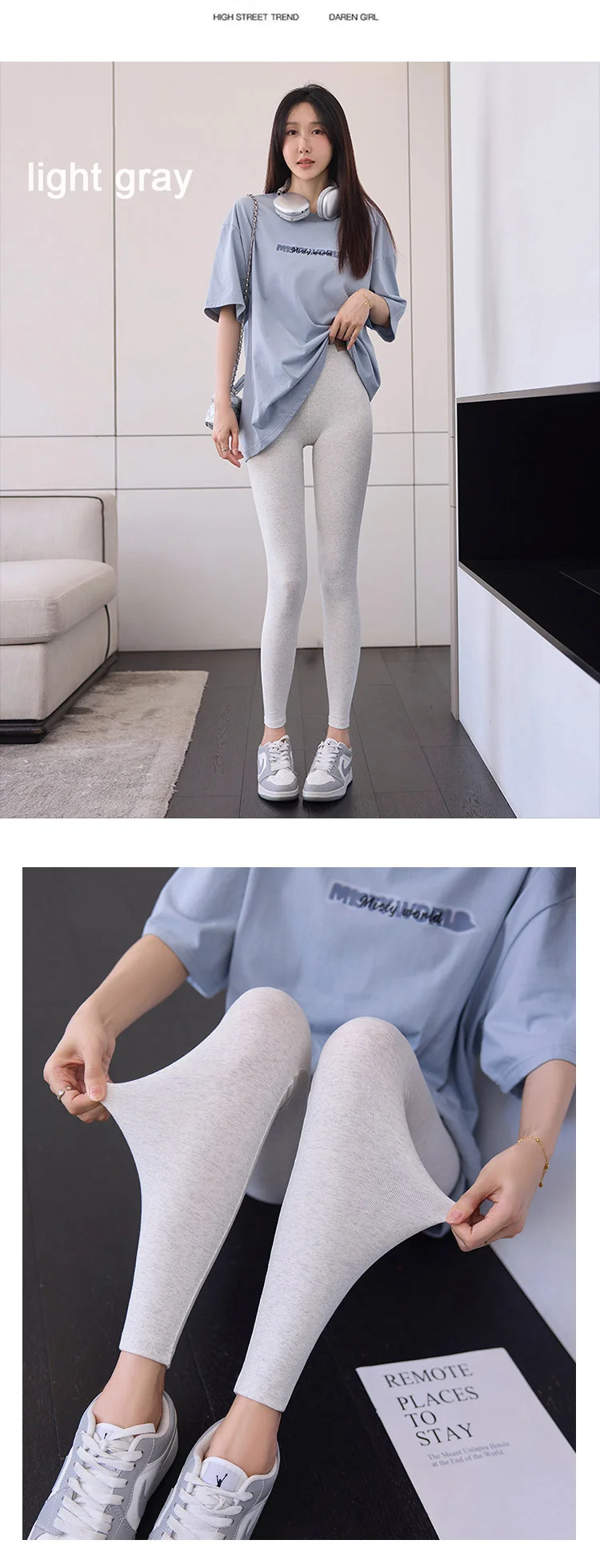 BIVIGAOS 2025 New Imported Cotton Spring Summer Knitted Leggings Women Elastic Slim Tight Comfortable Simple Casual Leggings