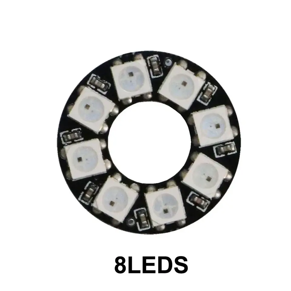 1-10PCS WS2812B Addressable LED Ring 8 16 24 35 45 241LEDS WS2812 5050 Built-in RGBIC Round Modules Light Lamp Smart Development image 8