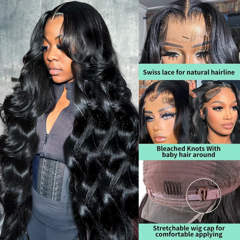 Wasserwellen-Perücke Aus Echthaar Mit Lace Front & Babyhaar – 180 % Dichte, Verstellbare Kappe & Ideal Für Natürliche Looks & Stylische Frisuren.