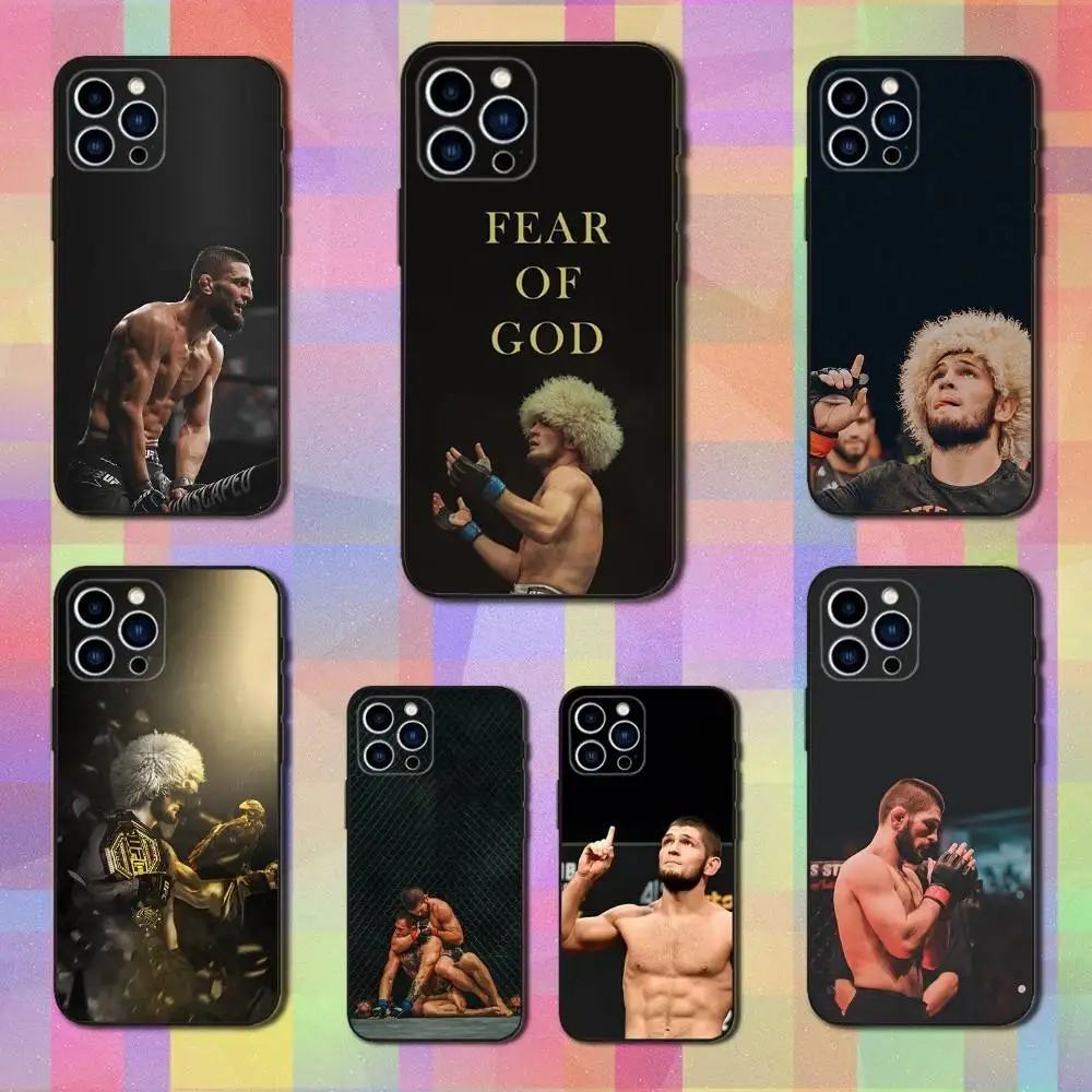 Champion Boxing K-Khabib Soft Silicone Black Phone Case Cover