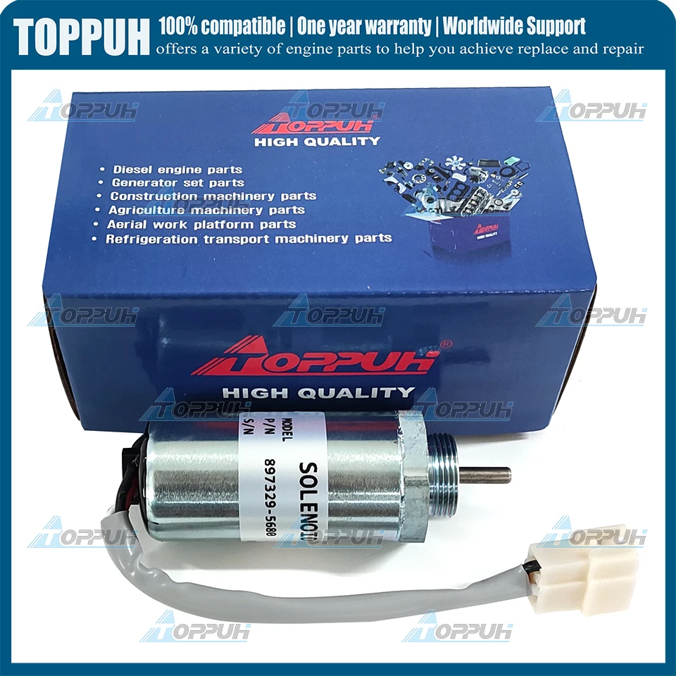 12V 897329-5680 Fuel Shut off Solenoid MV1-81 For Isuzu 3LD1 3LD2 4LE1 3LB1 4LB2 4LE2 SK75