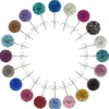 10 Pairs Sparkle Clay Rhinestone Ear Stud 10mm Crystal Pave Disco Ball Earrings 1