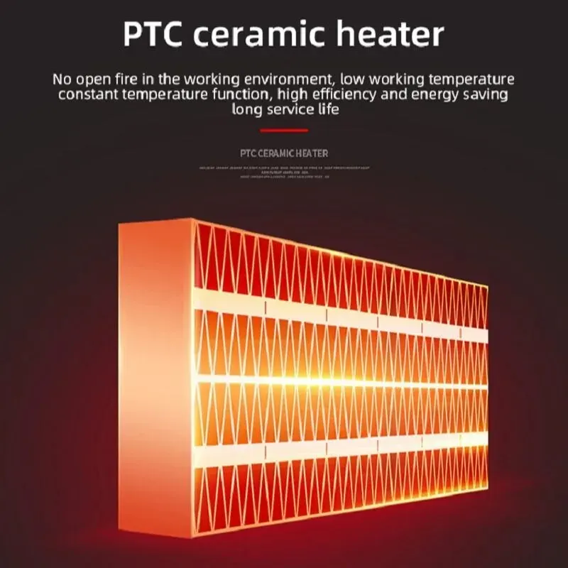 Portable PTC Ceramic Space Heater with Thermostat - 220V Mini Electric Heater for Indoor Office, Desktop, and Home Use - Energy