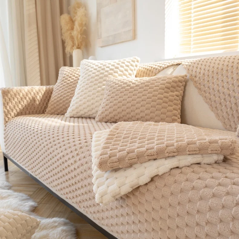 Thicken Plush Sofa Towel Nordic Universal Sofa Cover Non-Slip Combination Couch Covers Sofa Towel for Living Room Modern Decor 6