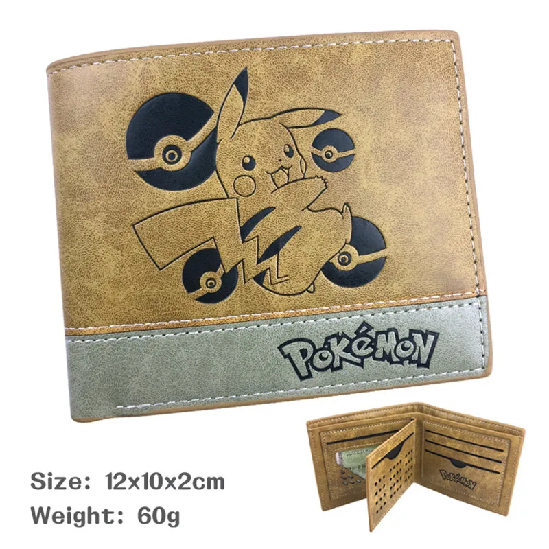 

Pokemon Anime Pikachu Men Women Boys Girls Short Leather Bi Fold Wallet Purse Money Holder
