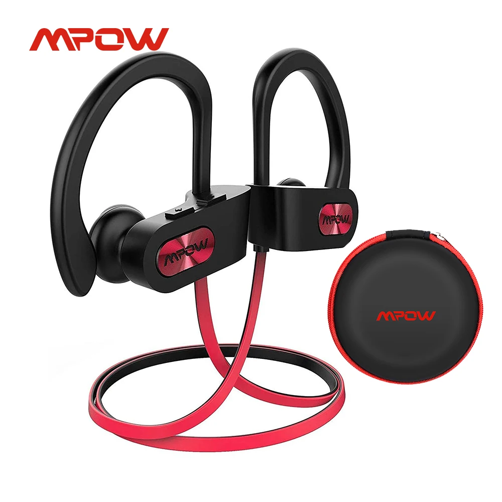 Bluetooth Headphones V5.0,Running Headphones w/16 Hrs Playtime HD Stereo Wireless Sports Earphones w/IPX7 Waterproof Earbuds in Ear for Workout Gym w/CVC6.0 Noise Cancelling Mic Black Bass