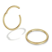 2/8PCS 18G 316L Stainless Steel Nose Ring Hoop Earrings for Women Men Septum Helix Tragus Ear Piercing Jewelry Tiny 6-12mm 1