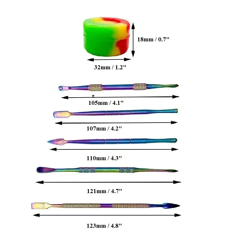 Wax Carving Tools 6-in-1 Wax Carving Tool Set Double-Sized Wax Tools with Silicone Container Jar and Protective Metal Carrying Case