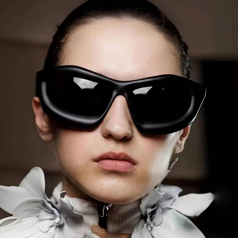 Y2k Personality Bubble Oversized Sunglasses New Hip Hop Concave Shape Sunglasses Car 2328