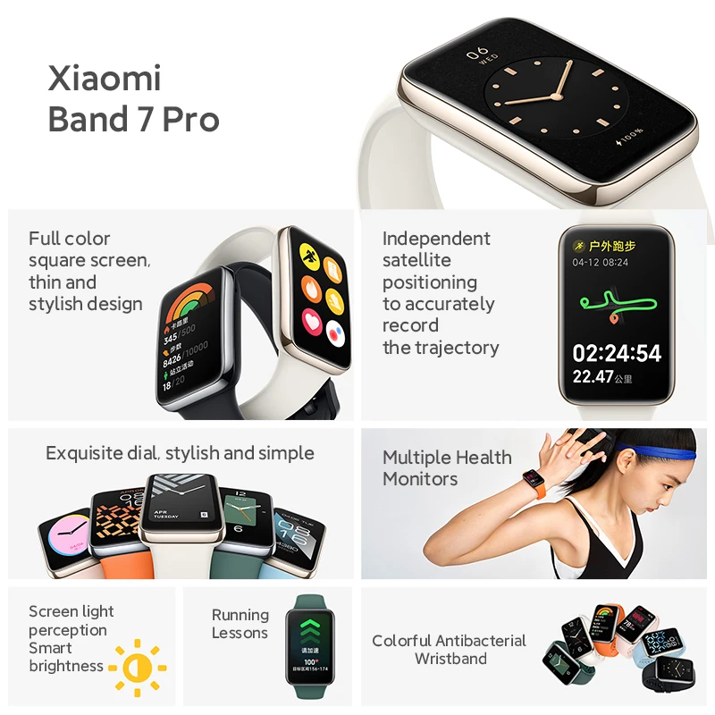 Xiaomi-pulsera inteligente Mi Band 8 Pro, Original, con GPS, Pantalla  AMOLED de 1,74 pulgadas, 60Hz, resistente al agua - AliExpress