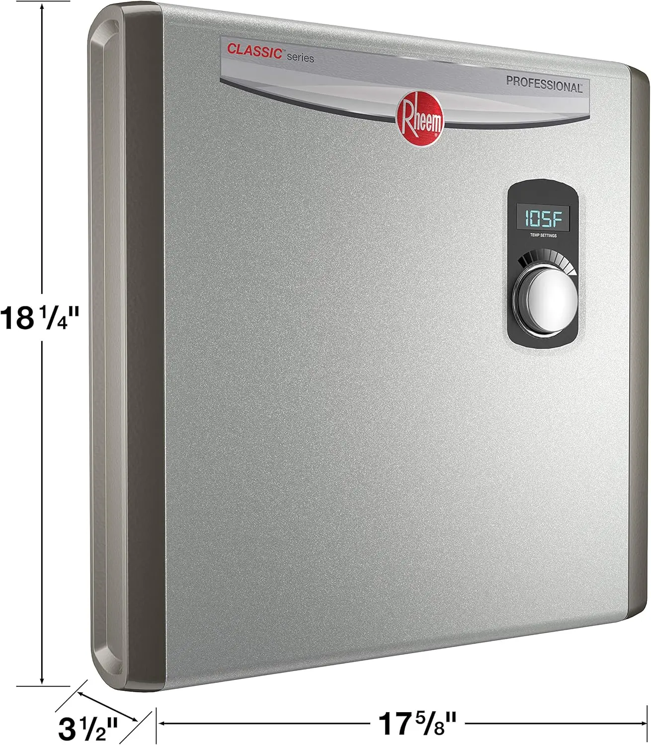 24 24kW 240V Electric Tankless Water Heater, Gray