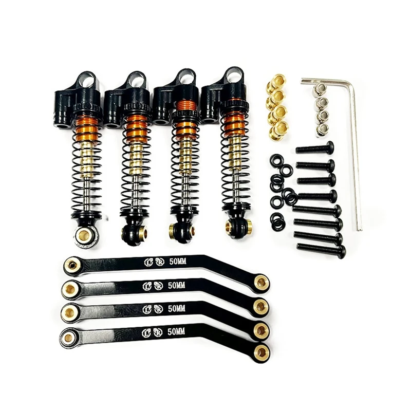 For FMS FCX24 Metal 43Mm Shock Absorbers And Chassis Links Tie Rod 1/24